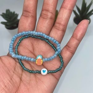 Handmade Trendy Y2K Inspired Glass Seed Bead Bracelet Set